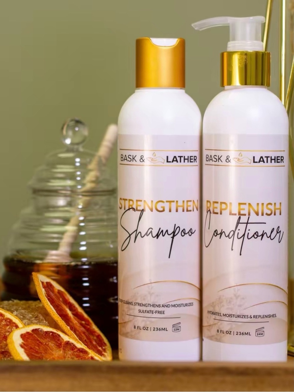 Strengthen Shampoo — White & Gold